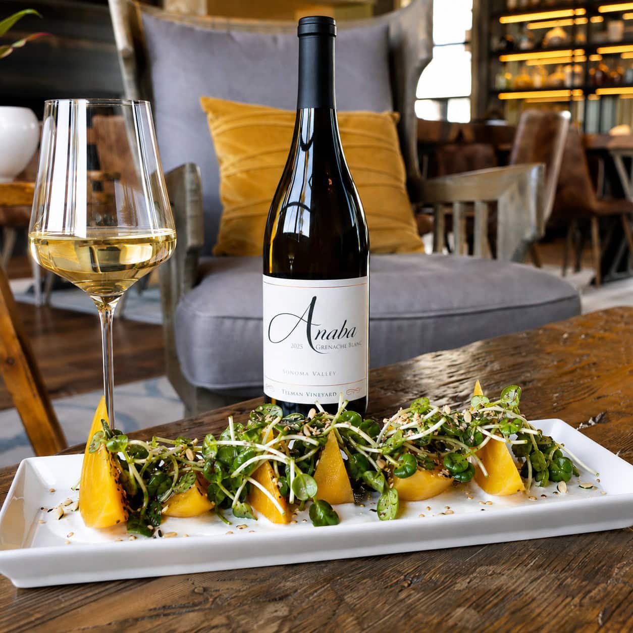 Golden Beets with Whipped Feta, Sunflower Sprouts & Dukkah