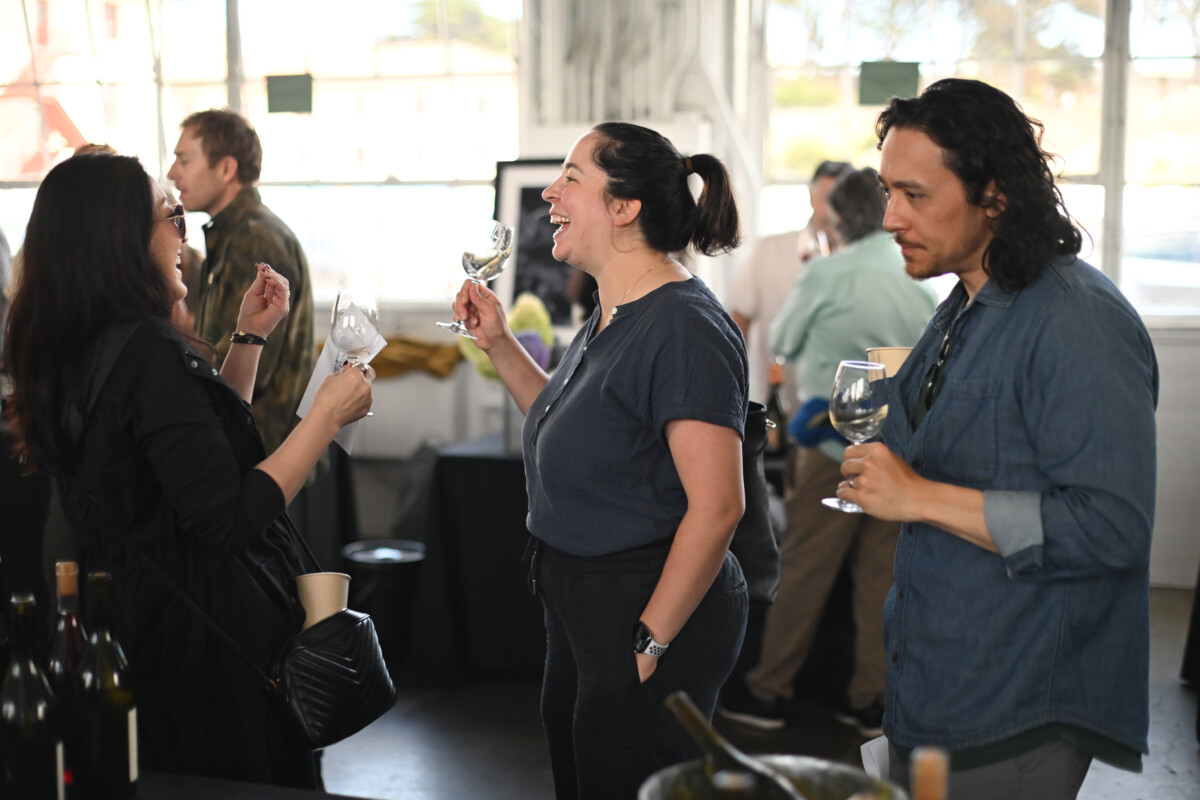 People enjoying wine tasting at Sonoma Organic Regenerative Biodynamic Educational Tasting.